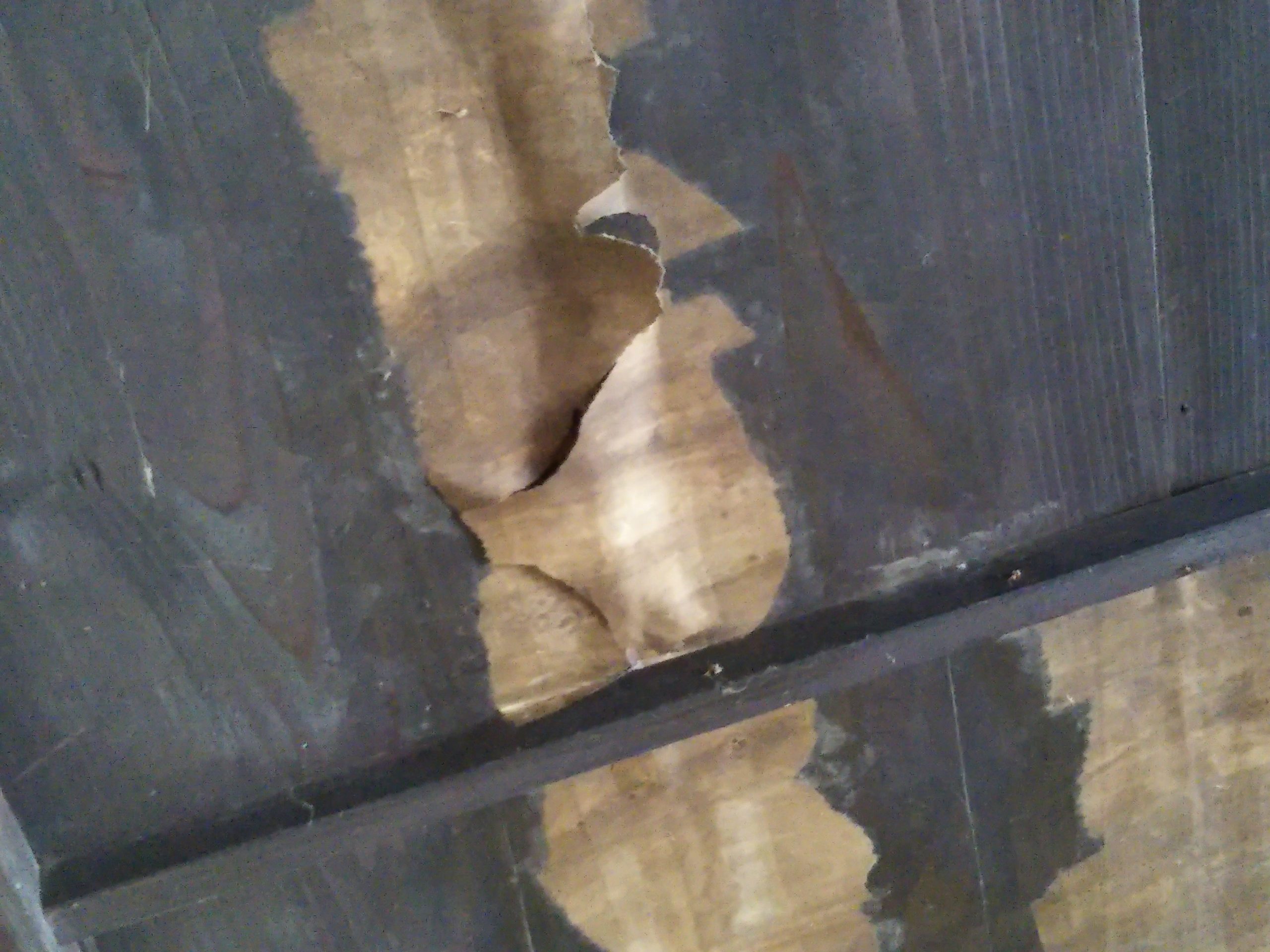 古民家カフェの天井はベニヤ板だった
